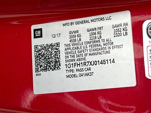 Used 2018 Chevrolet Camaro SS RWD image 33