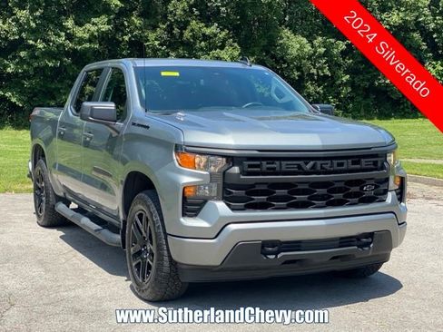 Used 2024 Chevrolet Silverado 1500 Custom w/ Turbomax Blackout Package AWD/4WD image 1