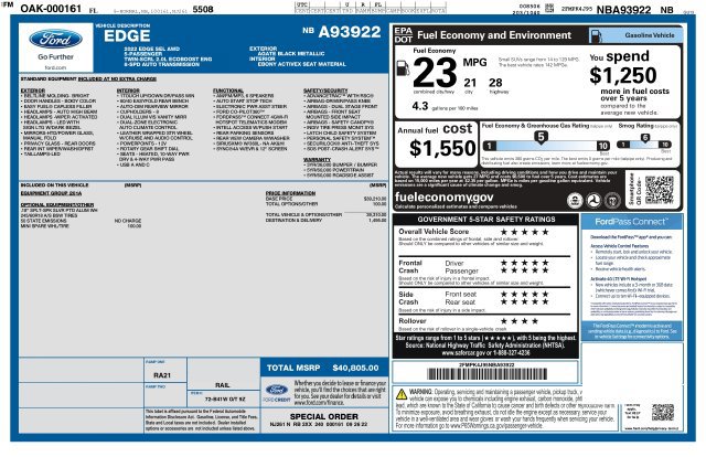 Used 2022 Ford Edge SEL AWD/4WD image 2