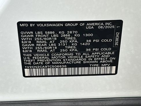 New 2026 Volkswagen Atlas Peak Edition AWD/4WD image 36