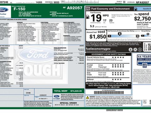 Used 2022 Ford F150 King Ranch w/ Equipment Group 601A High AWD/4WD image 39