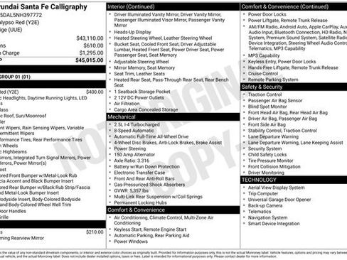 Used 2022 Hyundai Santa Fe Calligraphy AWD/4WD image 42