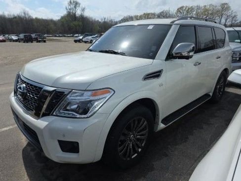 Used 2019 Nissan Armada Platinum w/ Captain's Chairs Package image 2
