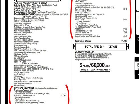 Used 2024 RAM ProMaster 2500 w/ Premium Convenience Group FWD image 2