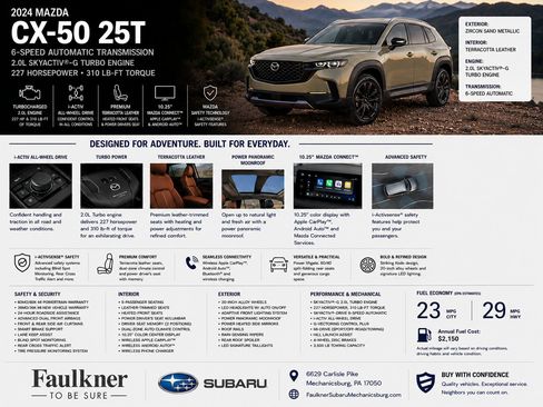 Used 2024 MAZDA CX-50 AWD 2.5 Turbo w/ Cargo Package image 2