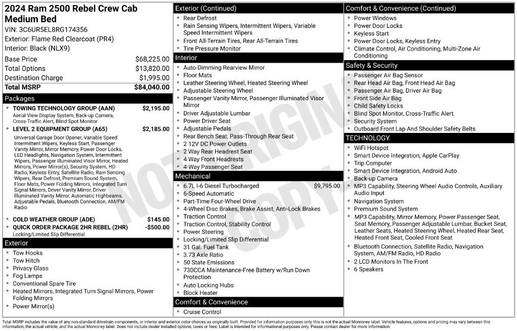 Used 2024 RAM 2500 Rebel w/ Towing Technology Group AWD/4WD image 39