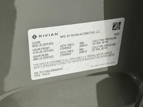 Used 2022 Rivian R1T Launch Edition image 46