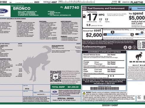 Used 2023 Ford Bronco Wildtrak AWD/4WD image 3