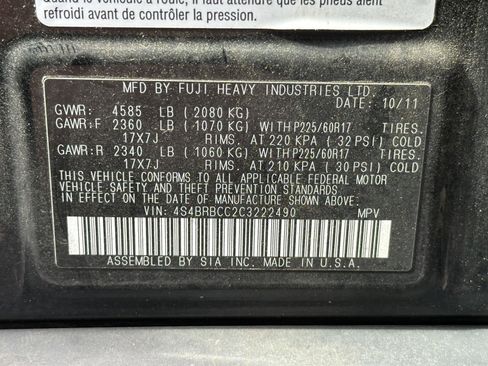 Used 2012 Subaru Outback 2.5i Premium w/ Popular Pkg 2 AWD/4WD image 15