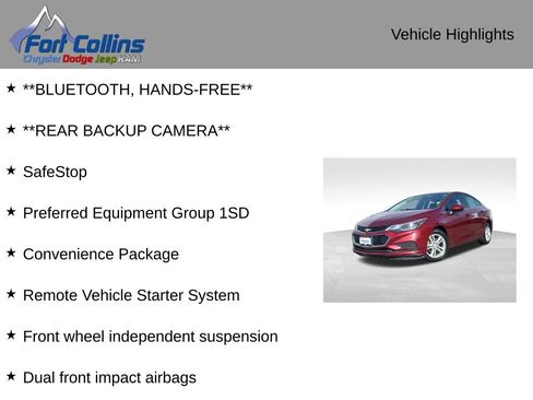 Used 2016 Chevrolet Cruze LT w/ Convenience Package image 4