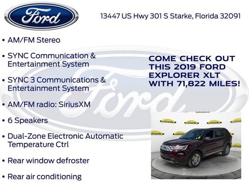 Used 2019 Ford Explorer XLT w/ Equipment Group 202A image 22