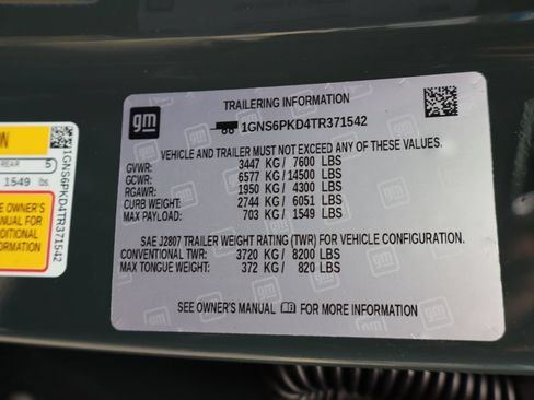 New 2026 Chevrolet Tahoe Z71 w/ Z71 Off-Road Package AWD/4WD image 59