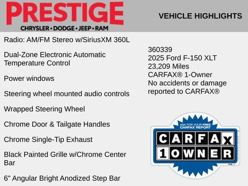 Used 2025 Ford F150 XLT w/ Equipment Group 301A Standard AWD/4WD image 4