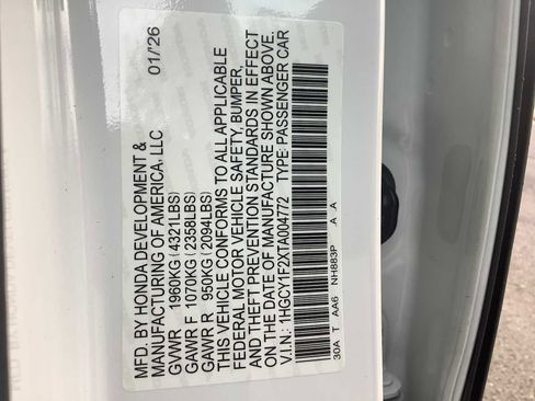 New 2026 Honda Accord LX image 11