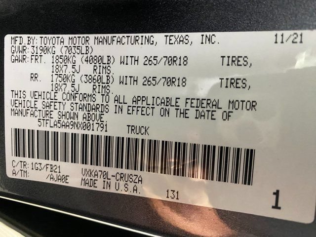 Used 2022 Toyota Tundra SR5 w/ SR5 Convenience Package RWD image 24