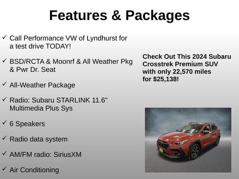 Used 2024 Subaru Crosstrek 2.0i Premium AWD/4WD image 4