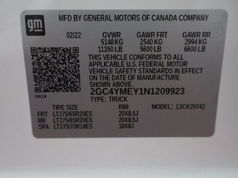 Used 2022 Chevrolet Silverado 2500 Custom w/ Custom Value Package AWD/4WD image 88