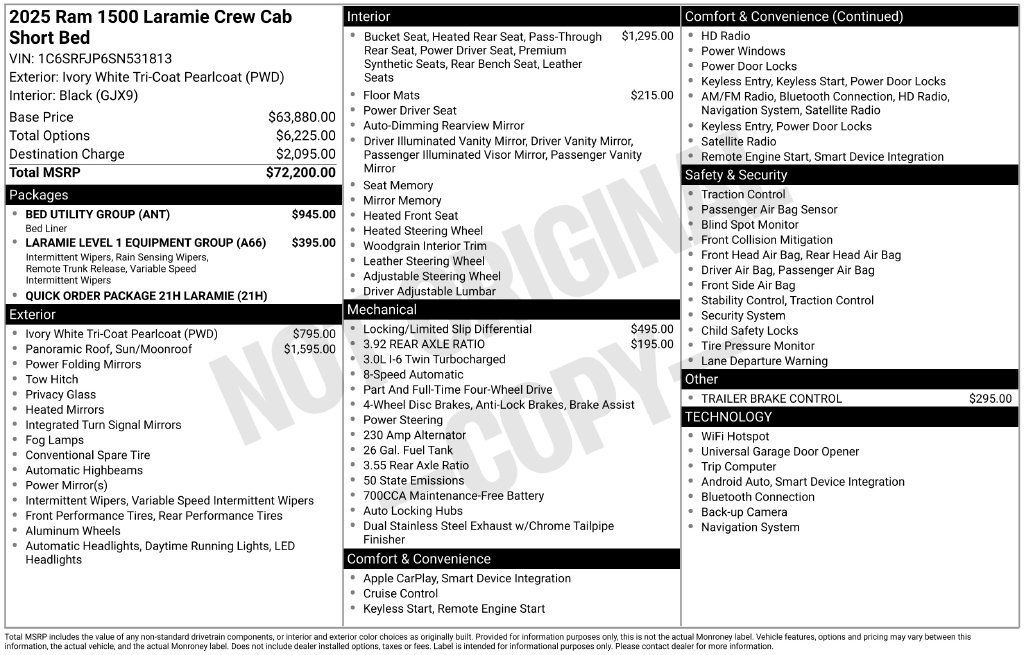 New 2025 RAM 1500 Laramie w/ Bed Utility Group AWD/4WD image 5