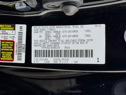 Used 2022 Toyota Tundra 1794 Edition AWD/4WD image 30