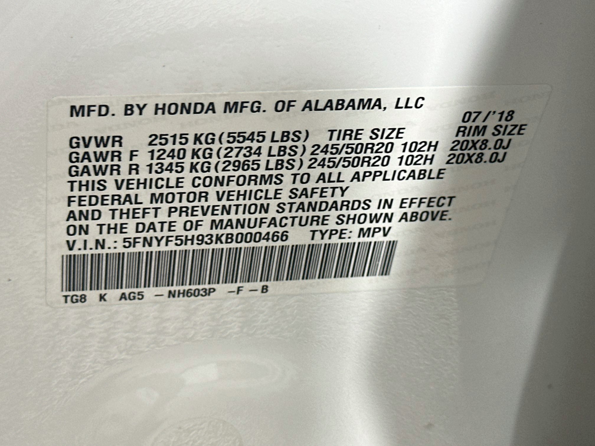 Used 2019 Honda Pilot Touring image 12