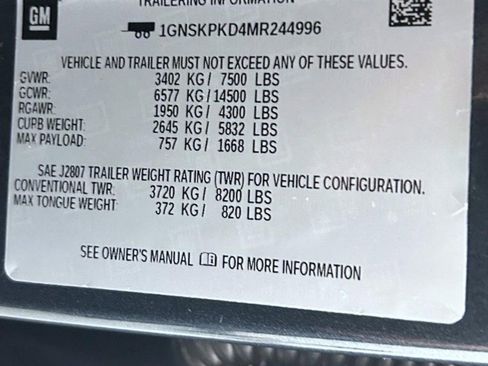 Used 2021 Chevrolet Tahoe Z71 w/ Max Trailering Package AWD/4WD image 28
