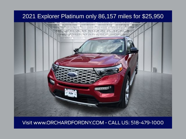 Certified 2021 Ford Explorer Platinum w/ Equipment Group 601A AWD/4WD image 1