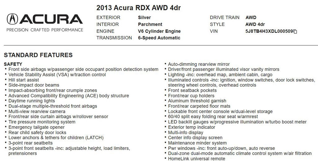 Used 2013 Acura RDX AWD image 17