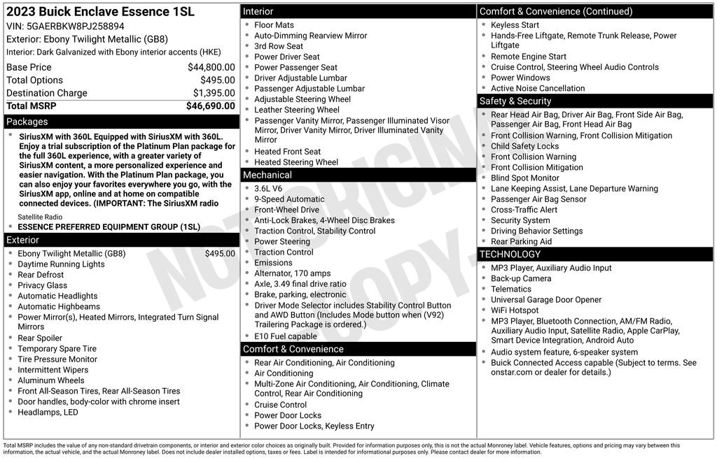 Used 2023 Buick Enclave Essence FWD image 5