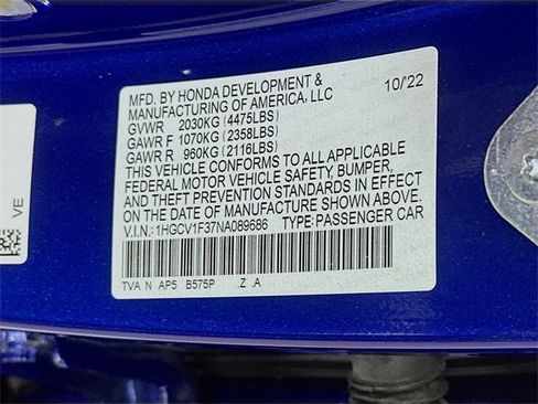 Certified 2022 Honda Accord Sport image 30