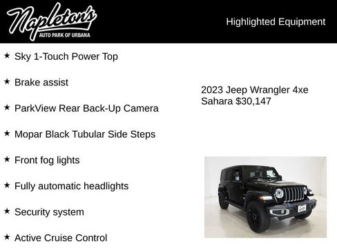 Used 2023 Jeep Wrangler Unlimited Sahara w/ Cold Weather Group AWD/4WD image 16