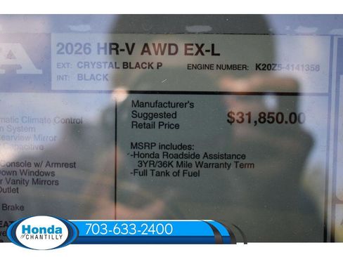 New 2026 Honda HR-V EX-L image 36