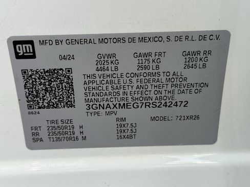 Used 2024 Chevrolet Equinox RS w/ RS Leather Package FWD image 34