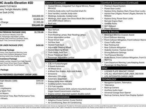 New 2026 GMC Acadia Elevation w/ Elevation Premium Package AWD/4WD image 33