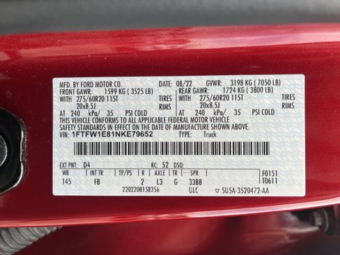 Used 2022 Ford F150 XLT w/ Equipment Group 302A High AWD/4WD image 11