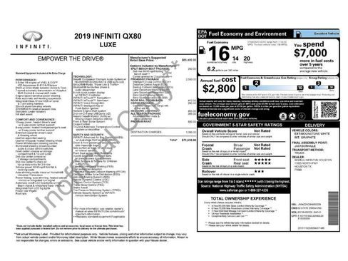 Used 2019 INFINITI QX80 Luxe w/ Proassist Package image 25