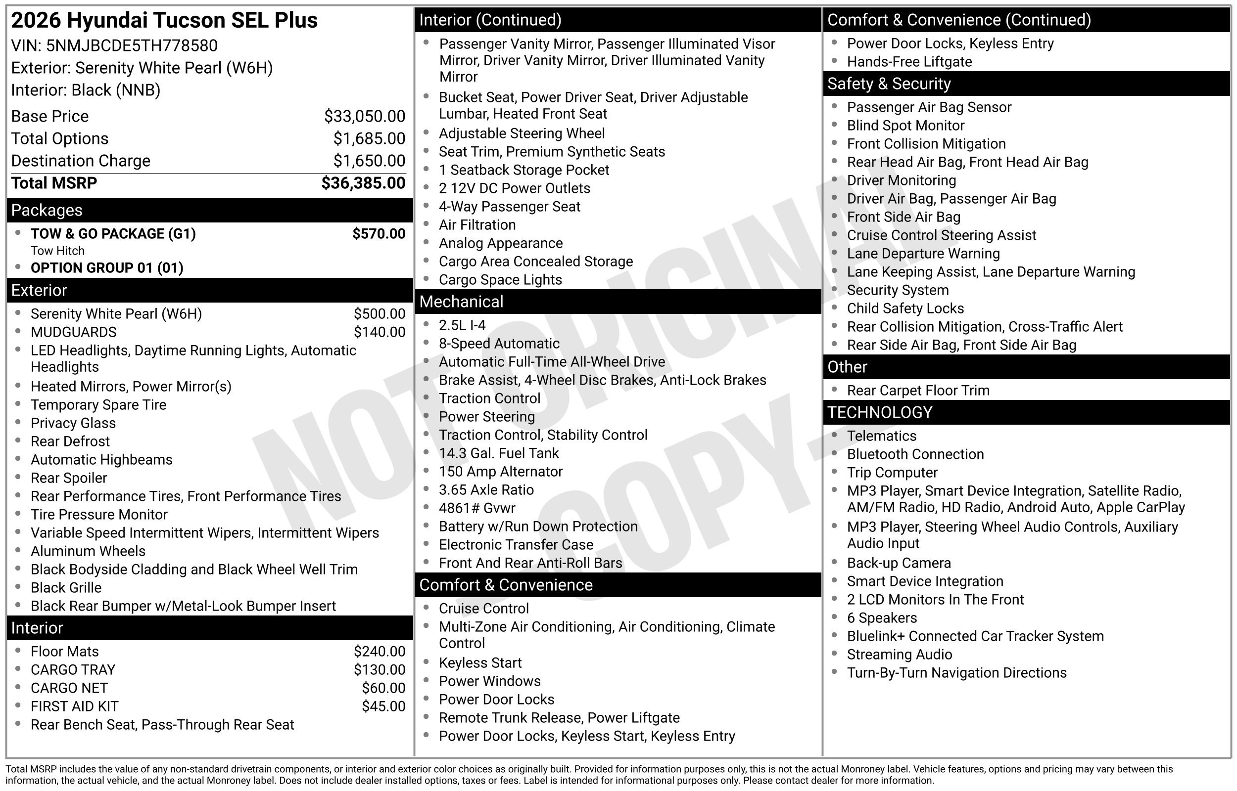 New 2026 Hyundai Tucson SEL Plus w/ Tow & Go Package AWD/4WD image 3