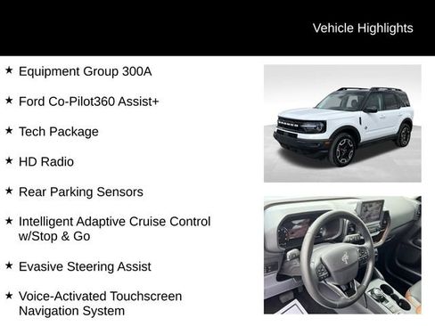 Certified 2024 Ford Bronco Sport Outer Banks w/ Tech Package AWD/4WD image 7