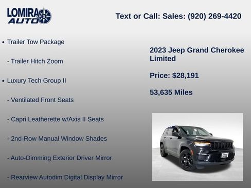 Used 2023 Jeep Grand Cherokee Limited w/ Luxury Tech Group II AWD/4WD image 14