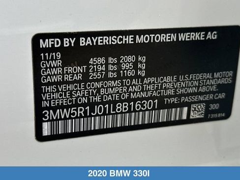 Used 2020 BMW 330i Sedan RWD image 31