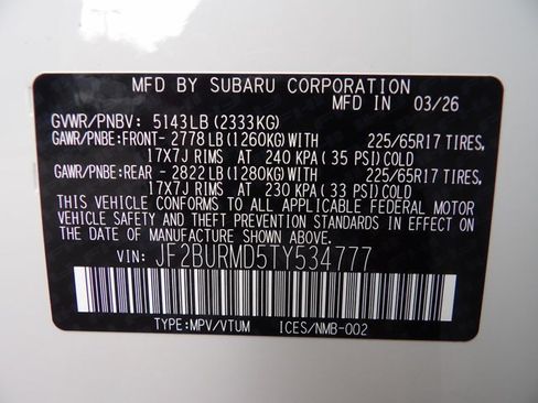 Certified 2026 Subaru Outback Wilderness w/ Wilderness Plus Package AWD/4WD image 33