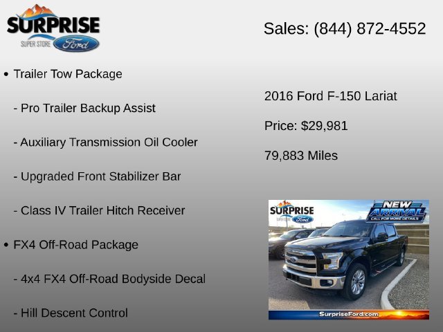 Used 2016 Ford F150 Lariat w/ Equipment Group 501A Mid AWD/4WD image 12