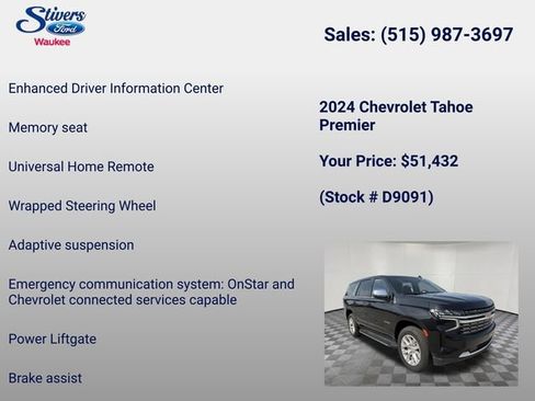 Used 2024 Chevrolet Tahoe Premier AWD/4WD image 30