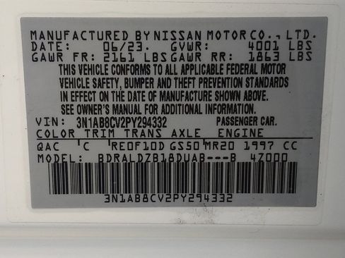 Used 2023 Nissan Sentra SV w/ SV Premium Package FWD image 33
