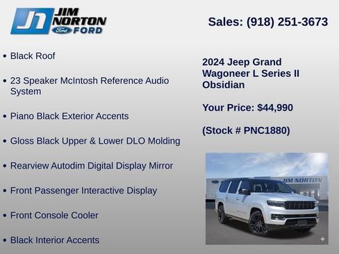 Used 2024 Jeep Grand Wagoneer L Series II w/ Quick Order Packagew 28T AWD/4WD image 21