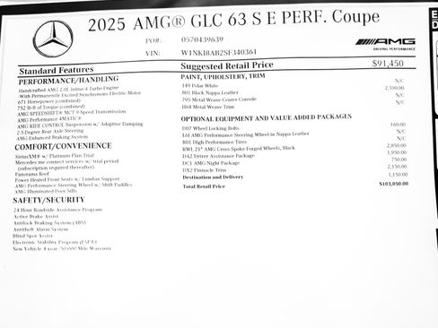 New 2025 Mercedes-Benz GLC 63 AMG S image 26