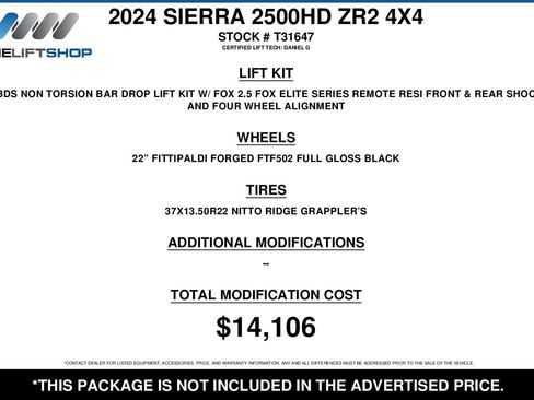 Used 2024 Chevrolet Silverado 2500 ZR2 w/ LPO, Dark Essentials Package image 2