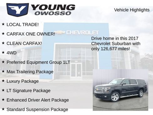 Used 2017 Chevrolet Suburban LT w/ LT Signature Package image 8