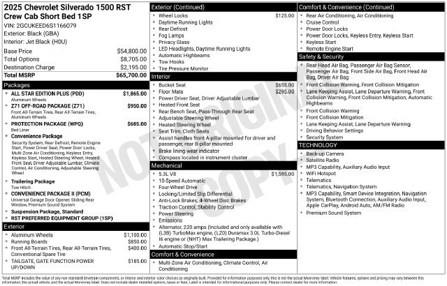 Used 2025 Chevrolet Silverado 1500 RST w/ All Star Edition Plus AWD/4WD image 5