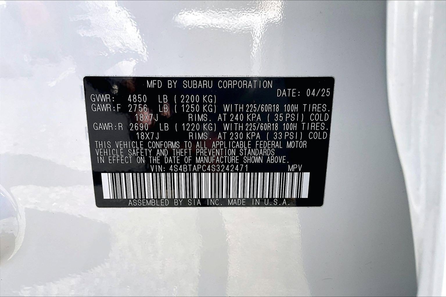 Certified 2025 Subaru Outback Touring AWD/4WD image 33