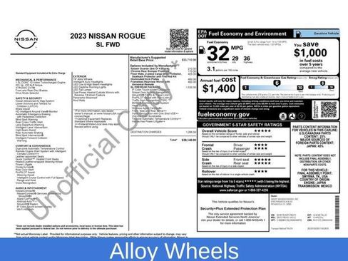 Used 2023 Nissan Rogue SL w/ SL Premium Package FWD image 3